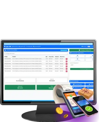 Free system for supermarket stores — Sistema PDV Gratuito, tela do sistema